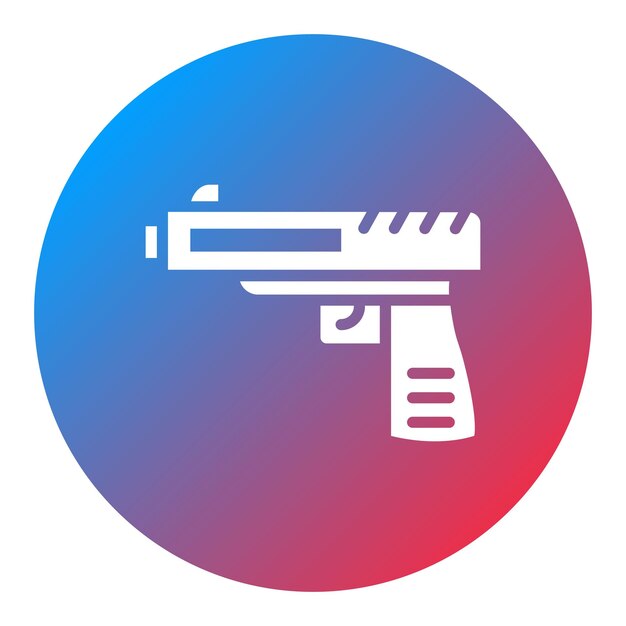 La imagen vectorial del icono del arma se puede usar para disparar