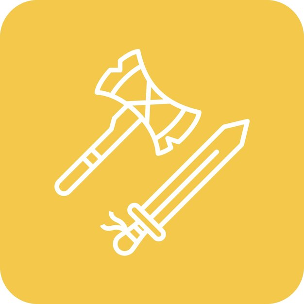La imagen vectorial del icono del arma se puede utilizar para la prehistoria