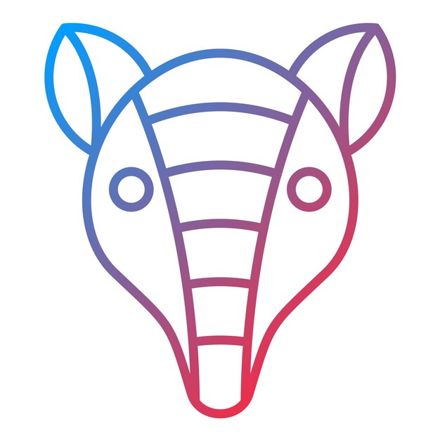 La imagen vectorial del icono de armadillo se puede usar para In The Wild