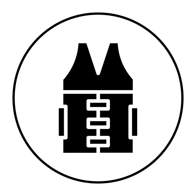 Imagen vectorial del icono de la armadura corporal Se puede usar para Battle Royale