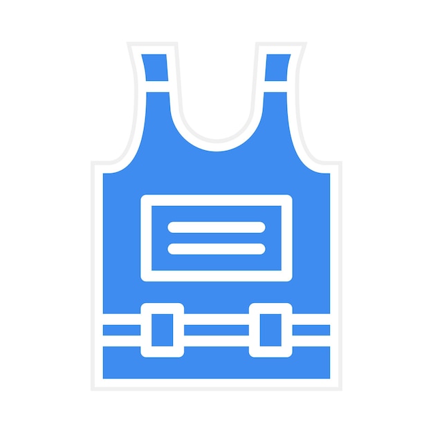 Imagen vectorial del icono de la armadura del pecho Se puede usar para el rugby