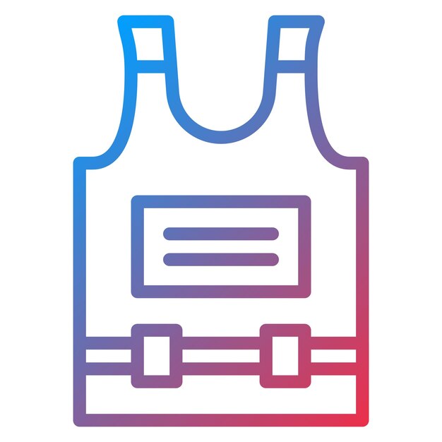 Imagen vectorial del icono de la armadura del pecho Se puede usar para el rugby