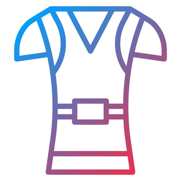 Imagen vectorial del icono de la armadura de rugby Se puede usar para el rugby