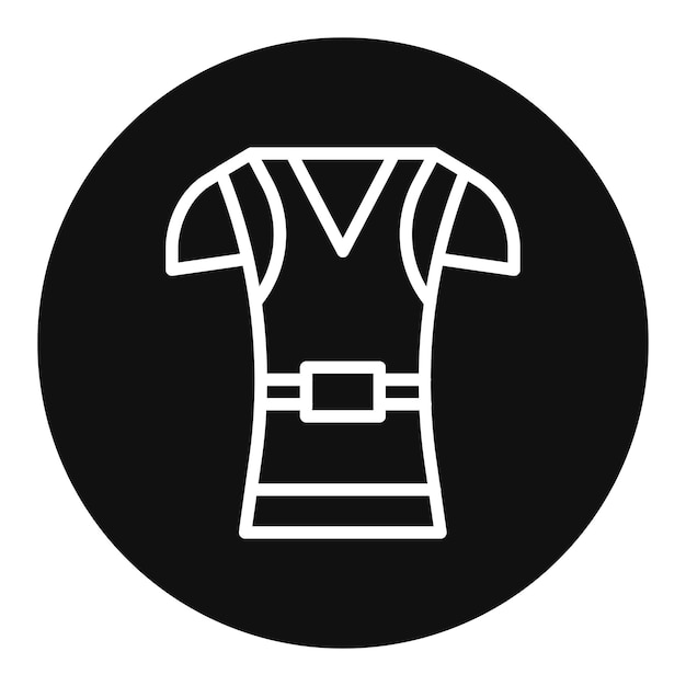 Imagen vectorial del icono de la armadura de rugby Se puede usar para el rugby