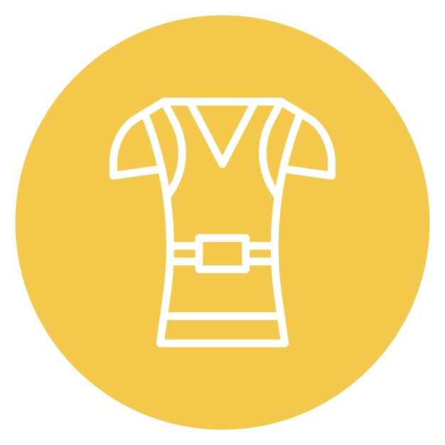 Imagen vectorial del icono de la armadura de rugby Se puede usar para el rugby