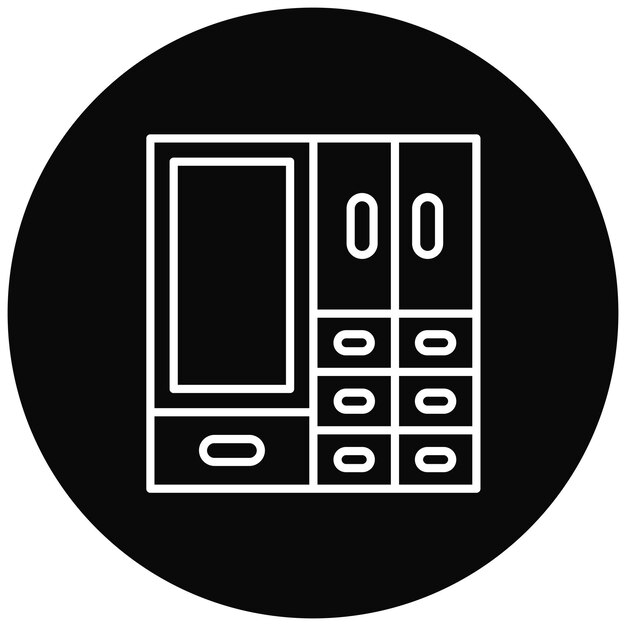 Imagen vectorial del icono del armario Se puede usar para ropa