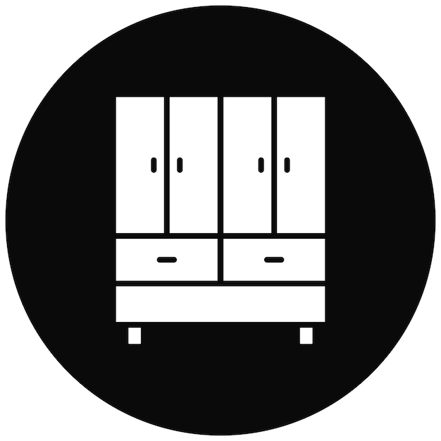 Imagen vectorial del icono del armario Se puede utilizar para artículos para el hogar