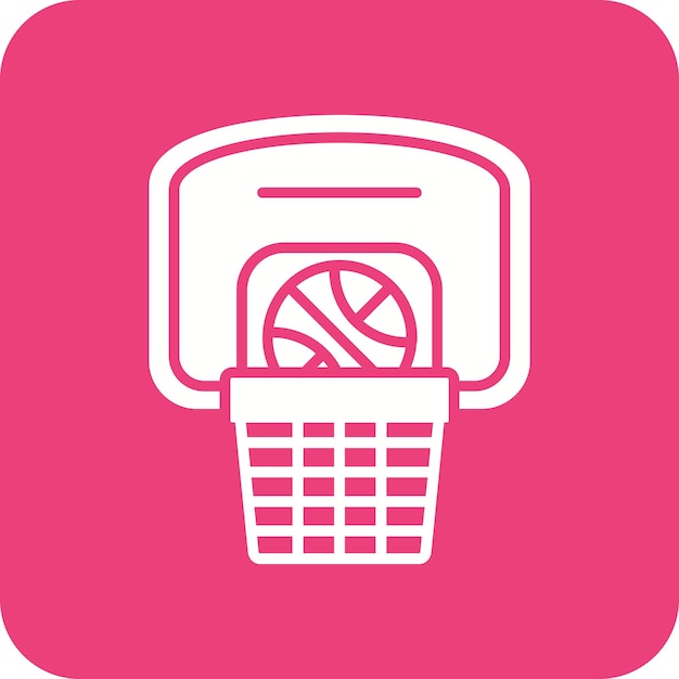 Imagen vectorial del icono del aro de baloncesto Se puede usar para deportes