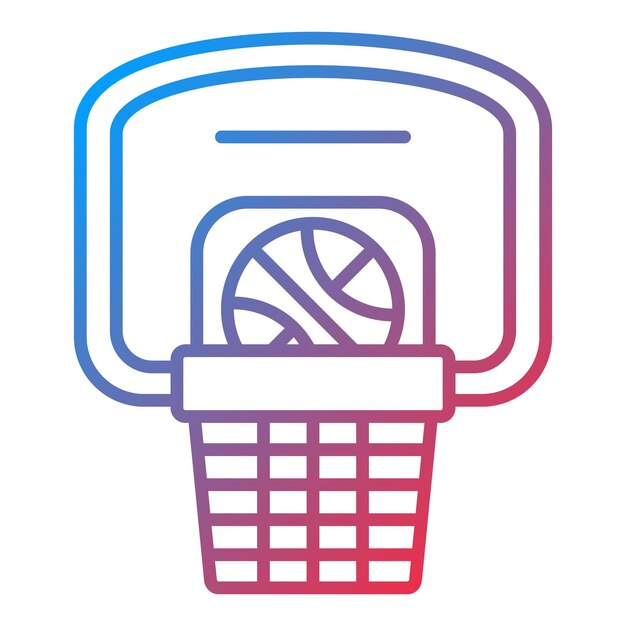 Imagen vectorial del icono del aro de baloncesto Se puede usar para deportes