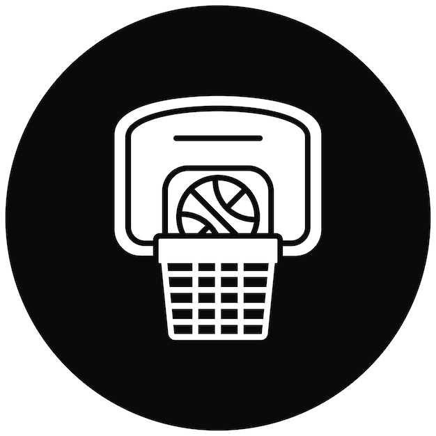 Imagen vectorial del icono del aro de baloncesto Se puede usar para deportes