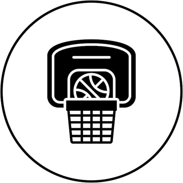 Imagen vectorial del icono del aro de baloncesto Se puede usar para deportes