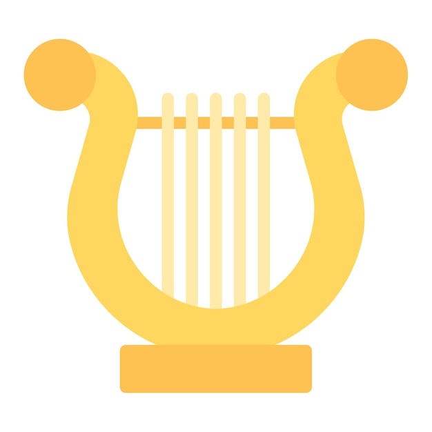 Imagen vectorial del icono del arpa Se puede usar para Artist Studio