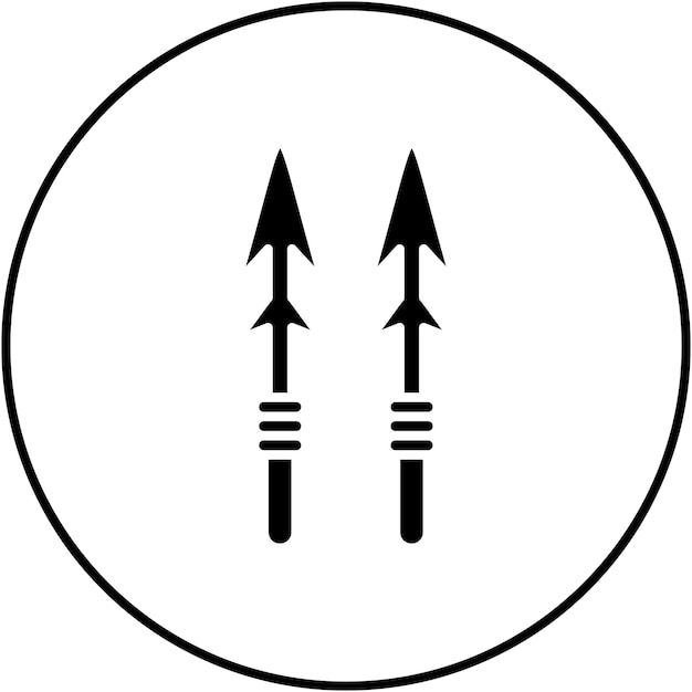 La imagen vectorial del icono del arpón se puede usar para Pirate