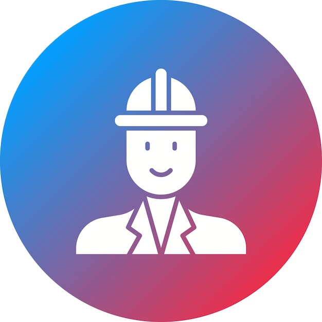 Imagen vectorial de ícono de arquitecto masculino Se puede utilizar para profesiones