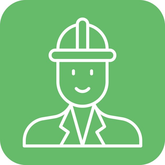 Imagen vectorial de ícono de arquitecto masculino Se puede utilizar para profesiones