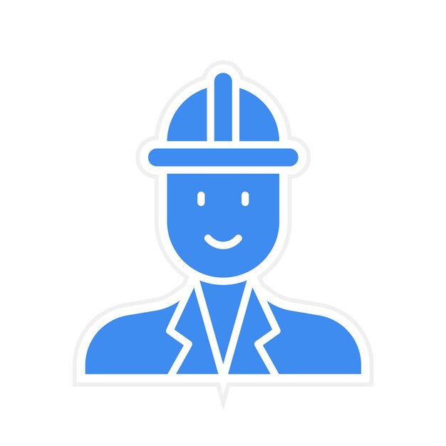 Imagen vectorial de ícono de arquitecto masculino Se puede utilizar para profesiones