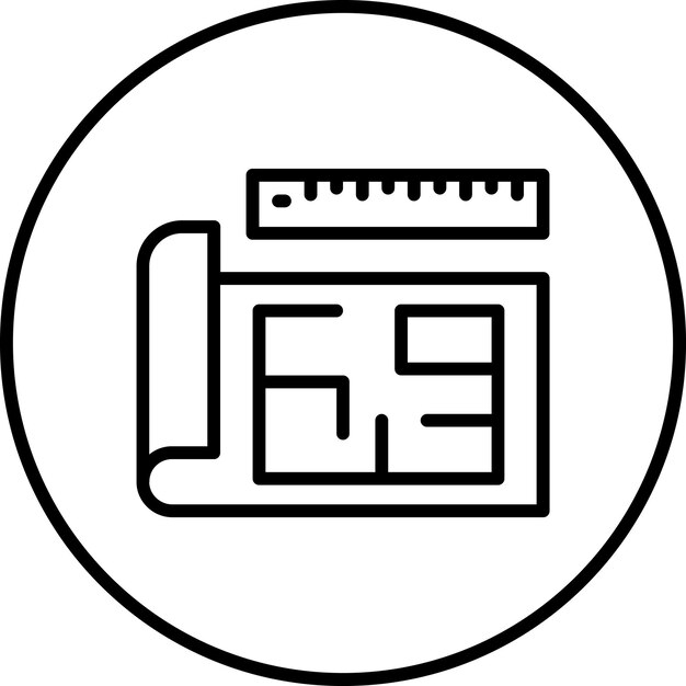 Imagen vectorial de icono de arquitectura Se puede utilizar para Art and Craft Supplies
