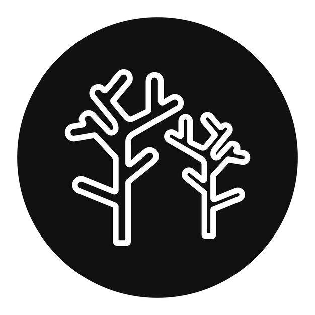 La imagen vectorial del icono del arrecife de coral se puede usar para el calentamiento global