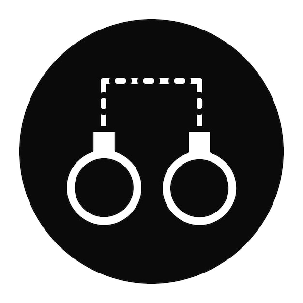 Imagen vectorial del icono de arresto Se puede usar para la prisión