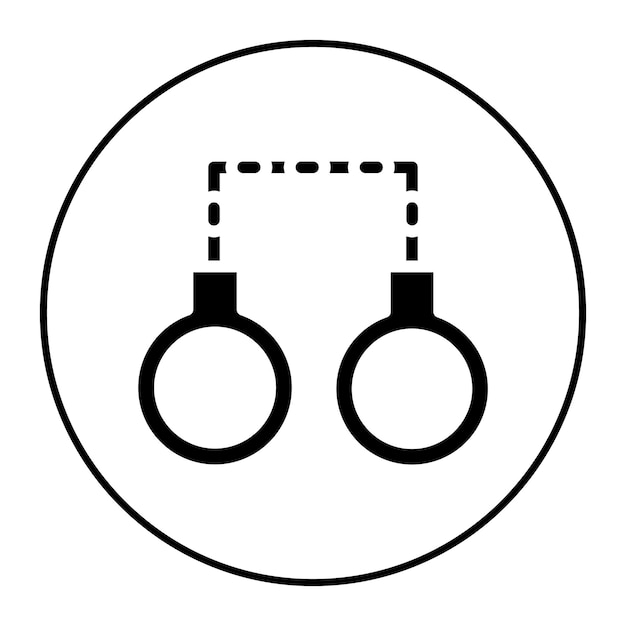 Imagen vectorial del icono de arresto Se puede usar para la prisión