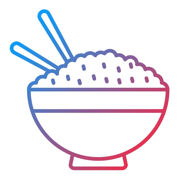 Imagen vectorial del icono del arroz Se puede utilizar para la entrega de alimentos