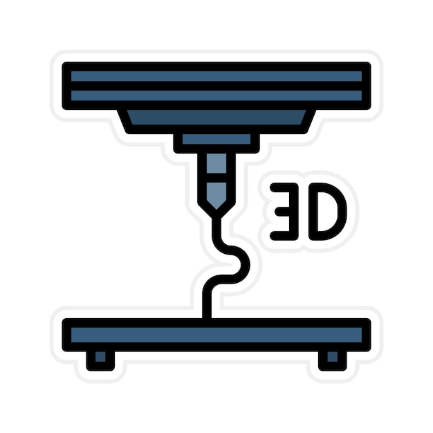 Imagen vectorial de icono de arte 3D Se puede utilizar para Art and Craft Supplies