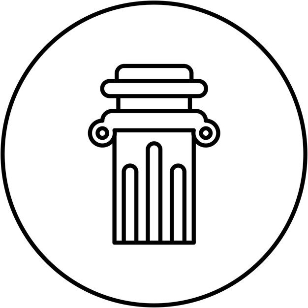 Imagen vectorial de icono de arte clásico Se puede usar para la creatividad