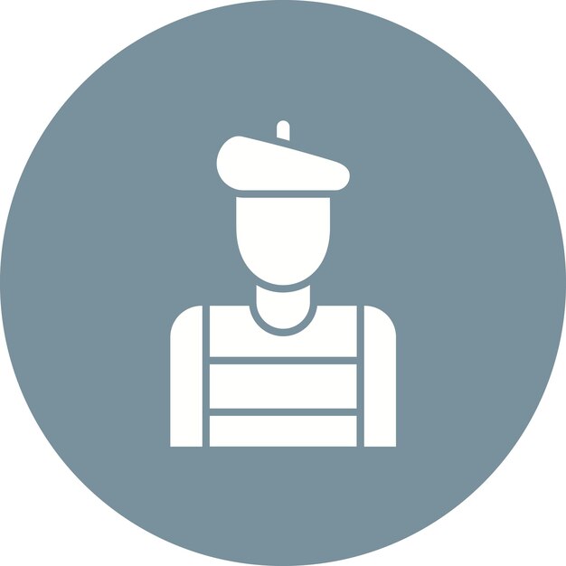 Imagen vectorial de ícono de artista masculino Se puede utilizar para la creatividad