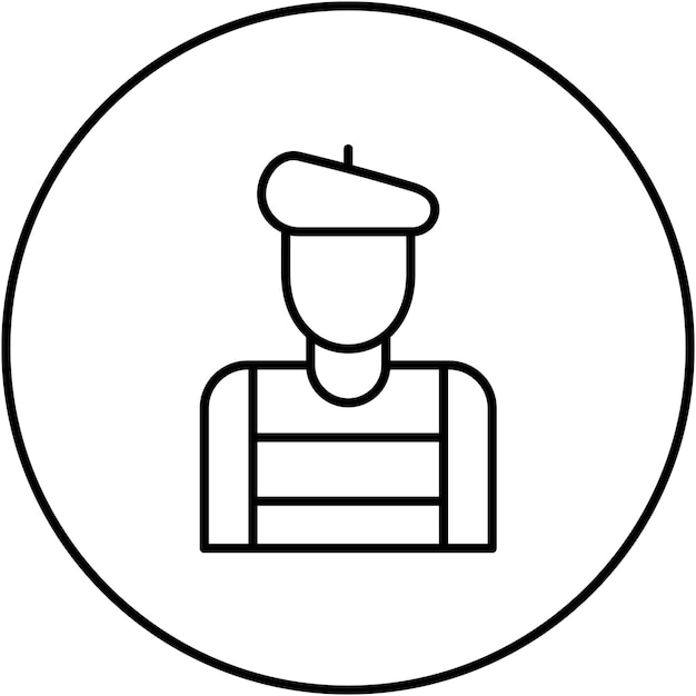 Imagen vectorial de ícono de artista masculino Se puede utilizar para la creatividad
