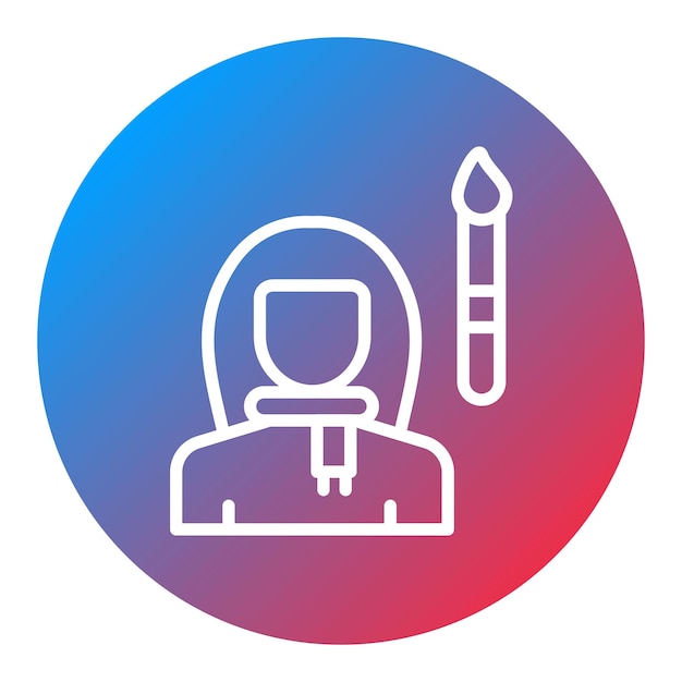 Imagen vectorial de icono de artista Se puede utilizar para Art and Craft Supplies