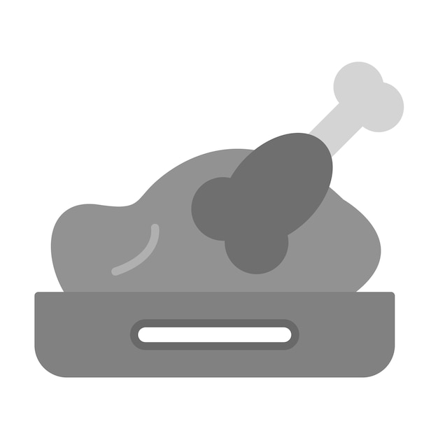 Imagen vectorial del icono de asado de pavo se puede usar para otoño