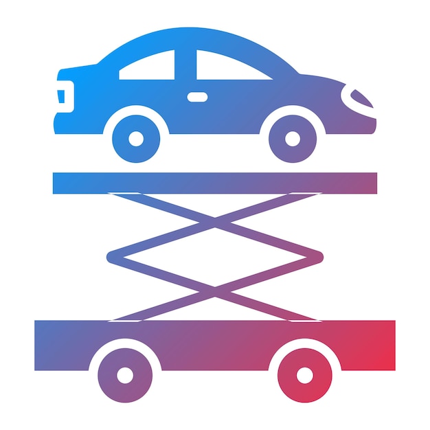 Imagen vectorial del icono del ascensor del coche Se puede utilizar para la reparación de automóviles