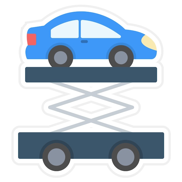 Imagen vectorial del icono del ascensor del coche Se puede utilizar para la reparación de automóviles