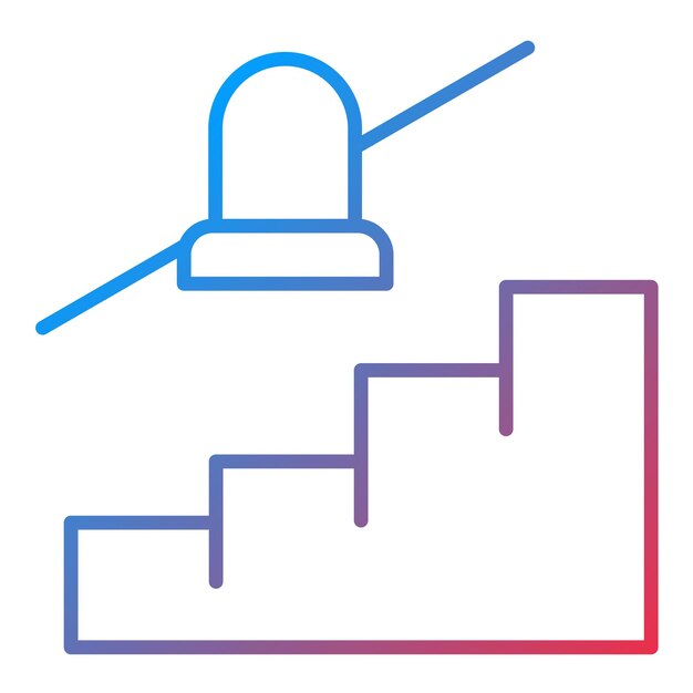 Imagen vectorial del icono del ascensor de escalera se puede usar para discapacitados