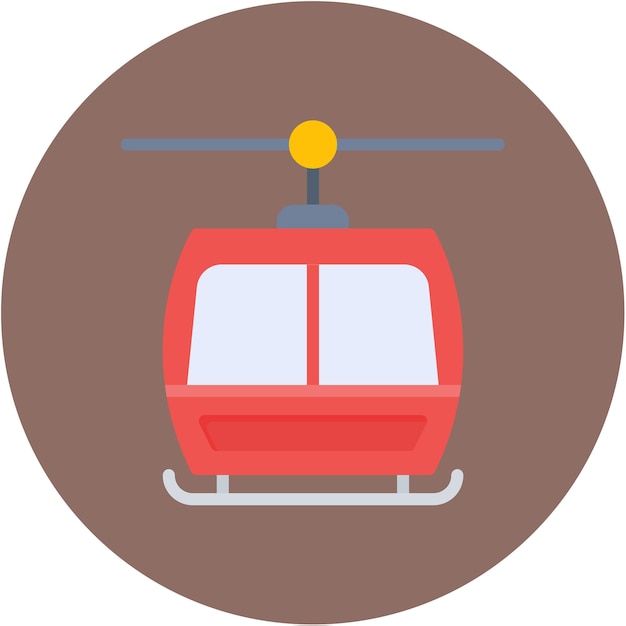 Imagen vectorial del icono del ascensor de esquí Se puede usar para la estación de esquí
