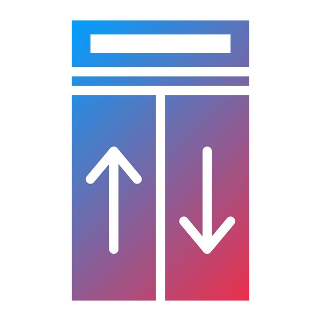 Imagen vectorial del icono del ascensor Se puede utilizar para el ferrocarril