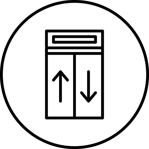 Imagen vectorial del icono del ascensor Se puede utilizar para el ferrocarril