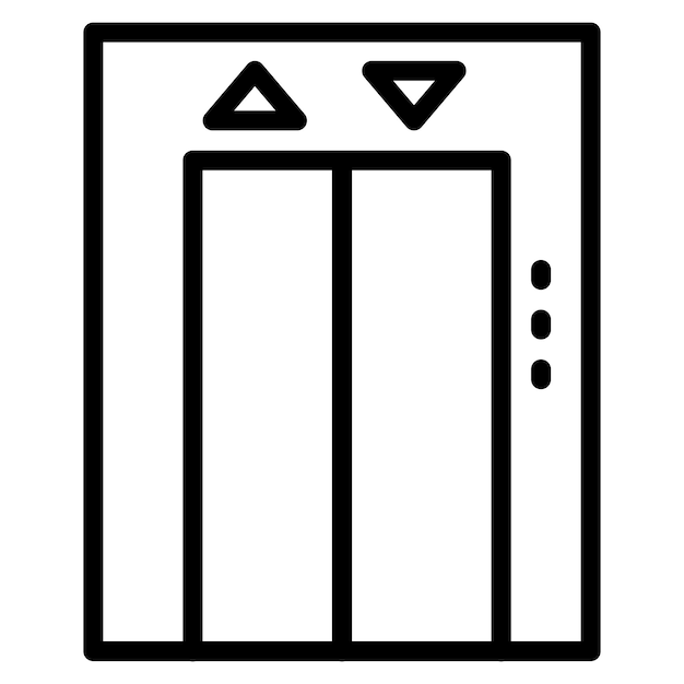 Imagen vectorial del icono del ascensor se puede utilizar para el hogar de ancianos