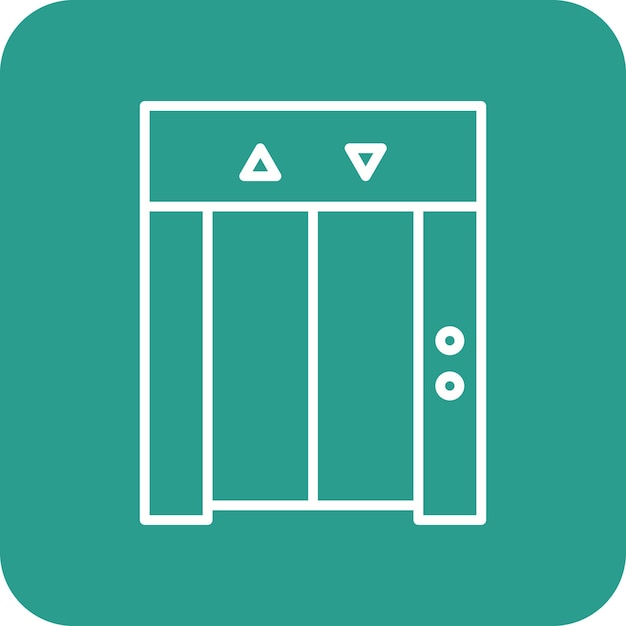 Imagen vectorial del icono del ascensor se puede utilizar para mall