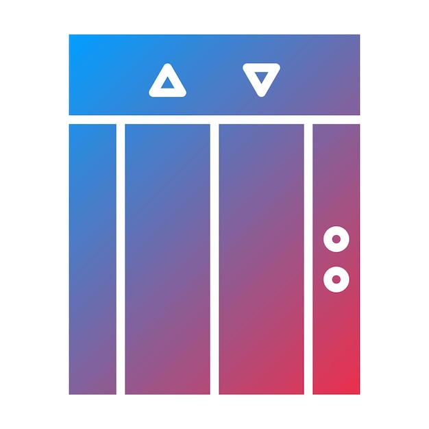 Imagen vectorial del icono del ascensor Se puede utilizar para Mall