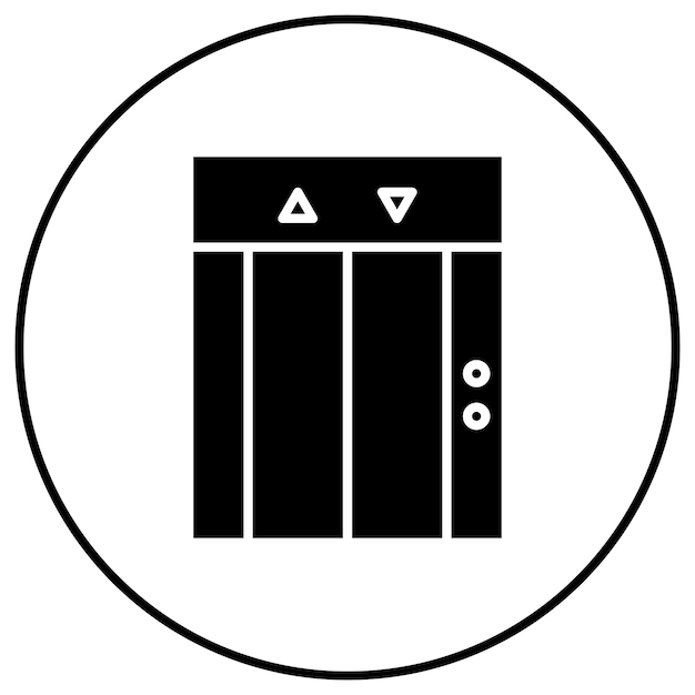 Imagen vectorial del icono del ascensor Se puede utilizar para Mall
