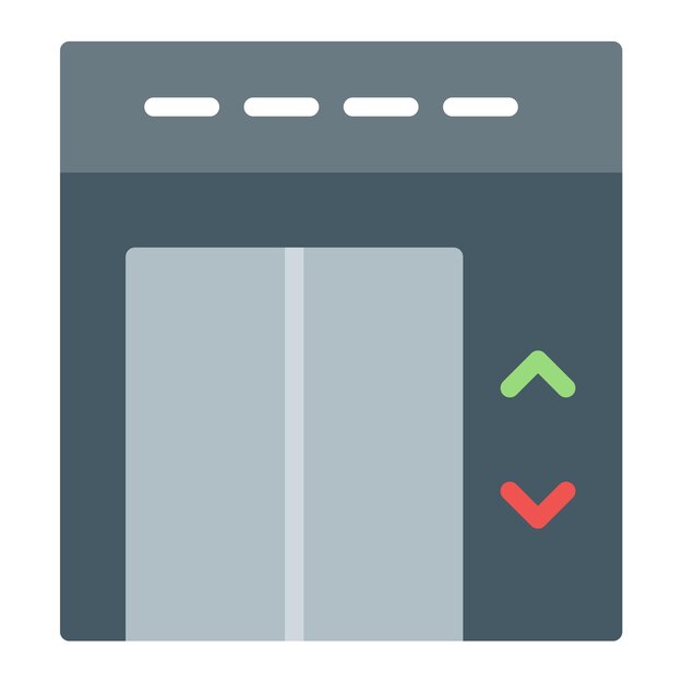 Imagen vectorial del icono del ascensor Se puede utilizar para el supermercado