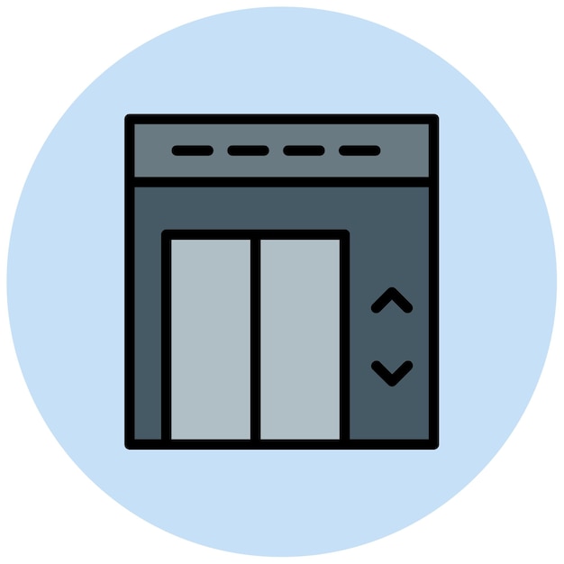 Imagen vectorial del icono del ascensor Se puede utilizar para el supermercado
