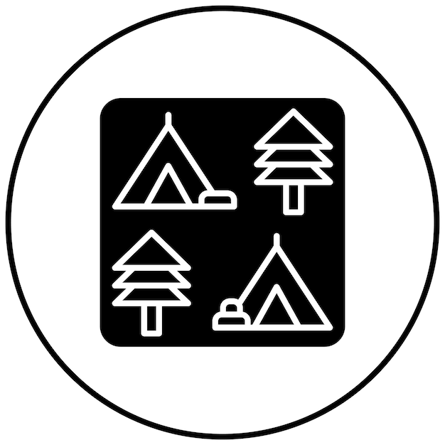 Imagen vectorial del icono del asentamiento Se puede utilizar para la prehistoria