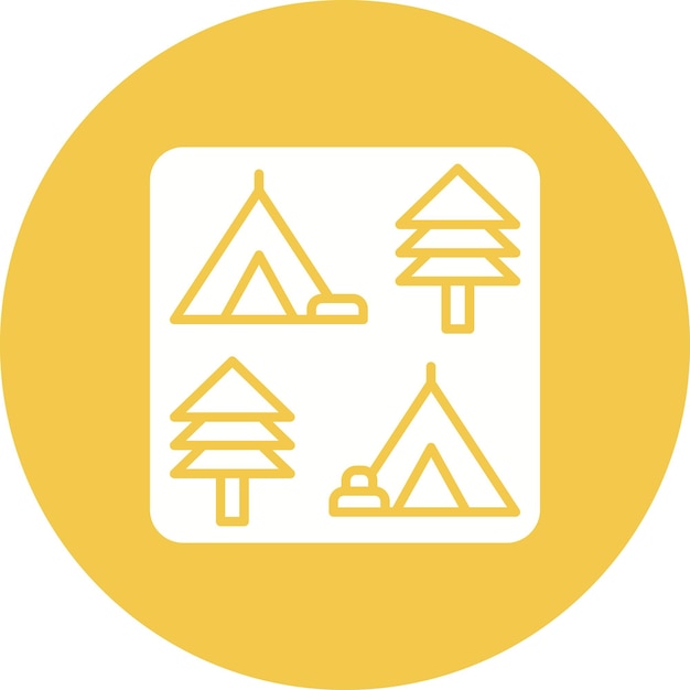Imagen vectorial del icono del asentamiento Se puede utilizar para la prehistoria