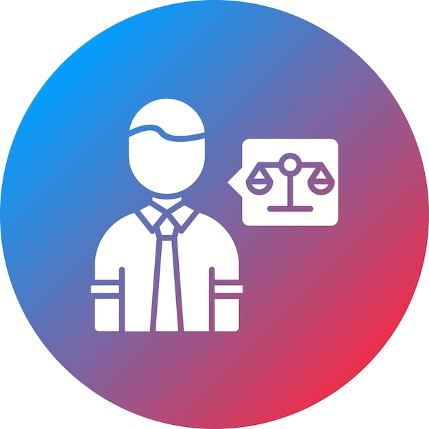Imagen vectorial del icono de Asesoramiento Legal Se puede utilizar para Recursos Humanos