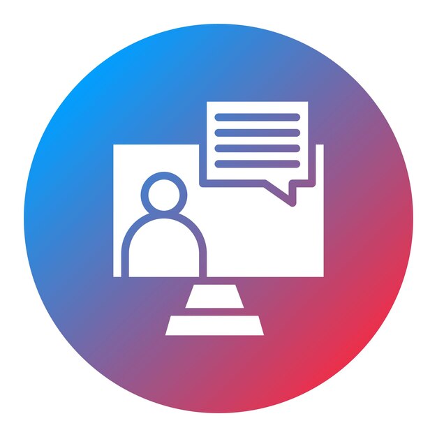 Imagen vectorial de icono de asesoramiento en línea Se puede usar para Psicología