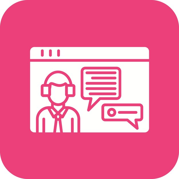 Imagen vectorial de icono de asesoramiento en línea Se puede utilizar para la educación en línea