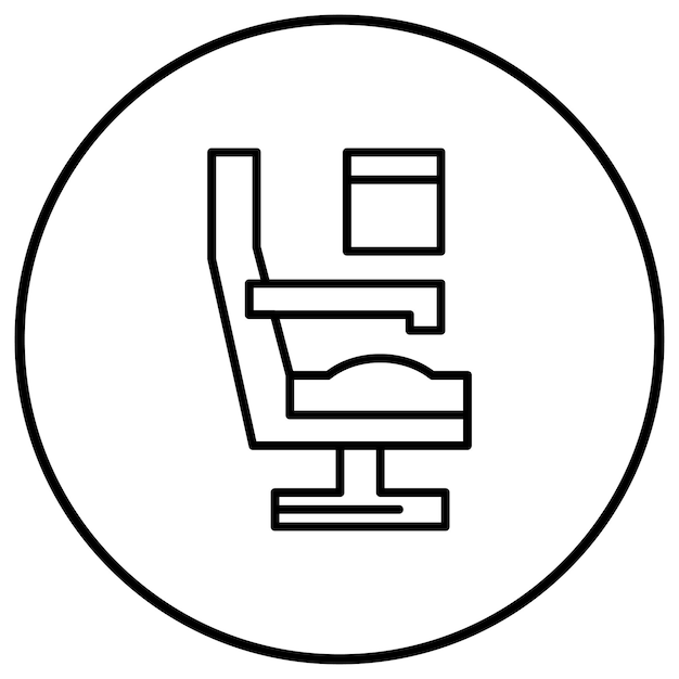 Imagen vectorial del icono del asiento del avión Se puede utilizar para la aviación