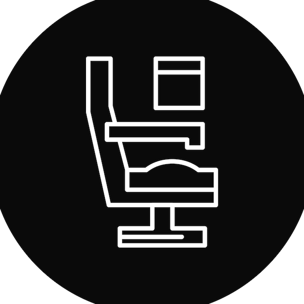 Imagen vectorial del icono del asiento del avión Se puede utilizar para la aviación